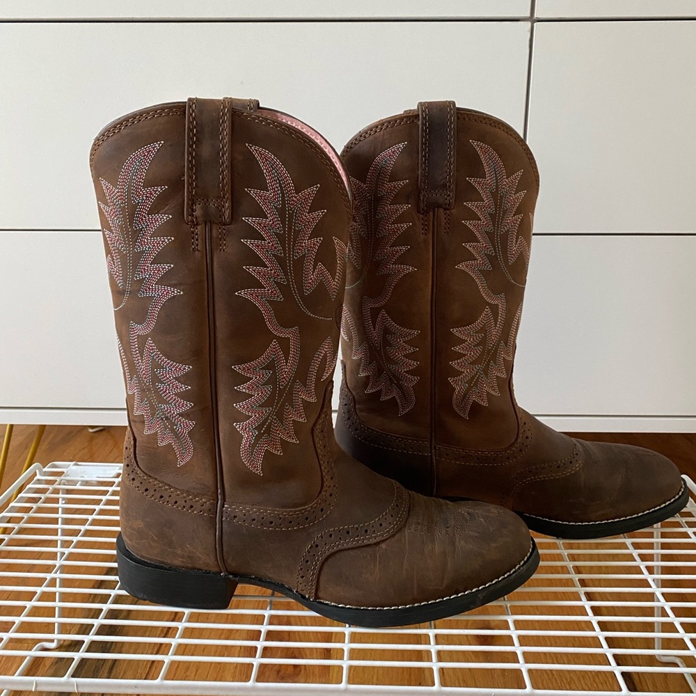 Ariat Women's Heritage Stockman pink & brown